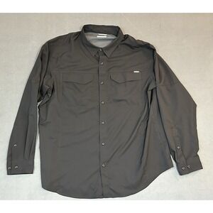 Columbia Omni-Shade Shirt Mens Black Long Sleeve Performance Athletic Size XL